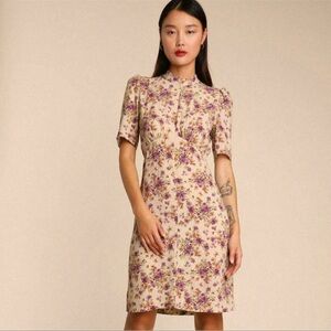 Rouje Paris synneve floral print short sleeve dress